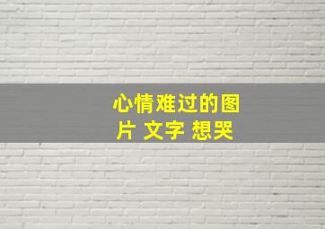 心情难过的图片 文字 想哭